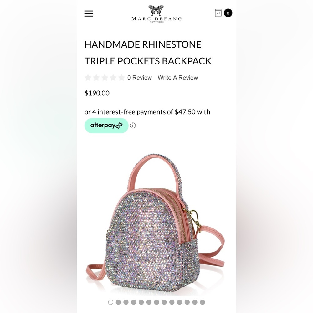 New! Rhinestone Backpack Purse - Picture 5 of 6